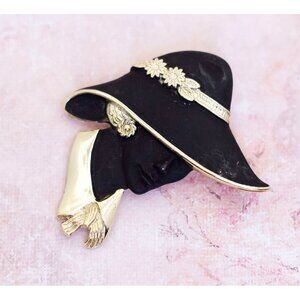 Vintage Fashion Lady Hat Brooch | H30